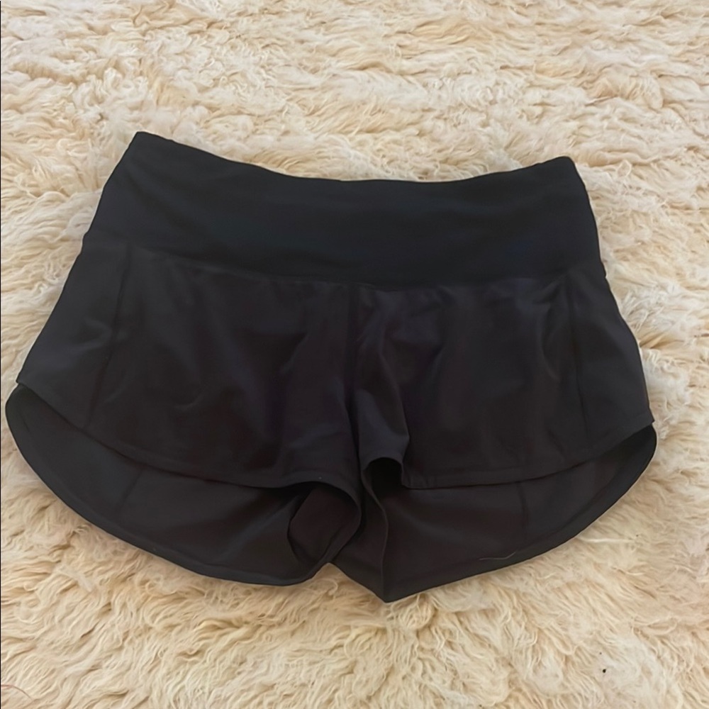 Lululemon high waisted speed shorts, size 6